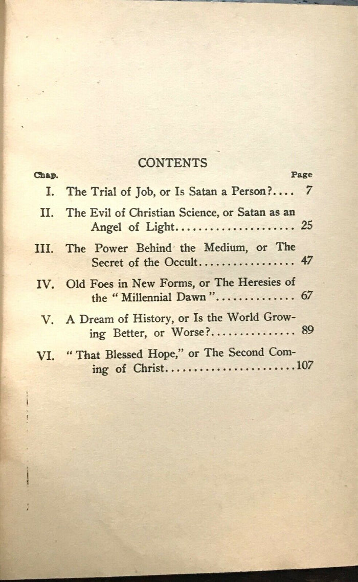1909 SATAN AND THE SAINT - Gray, ARMAGEDDON BIBLICAL END-TIMES DEMONOLOGY