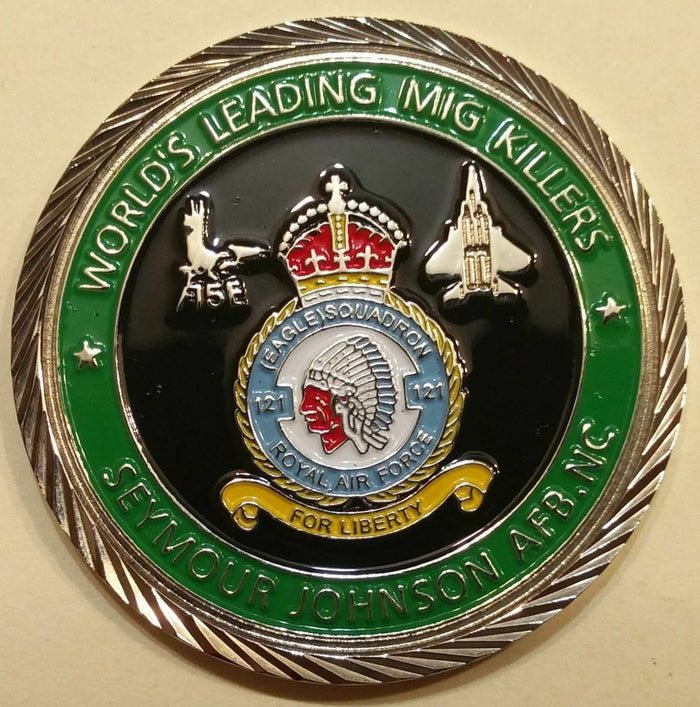 335th Fighter Squadron Chief F-15 Eagle #1 MIG Killer Air Force Challenge Coin