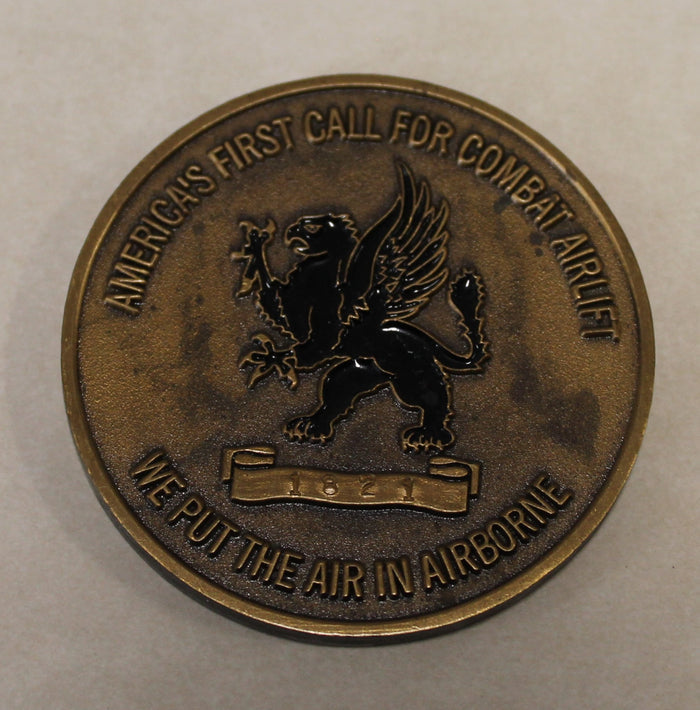 43rd Airlift Wing Pope AFB, North Carolina  Serial #1821 Air Force Challenge Coin