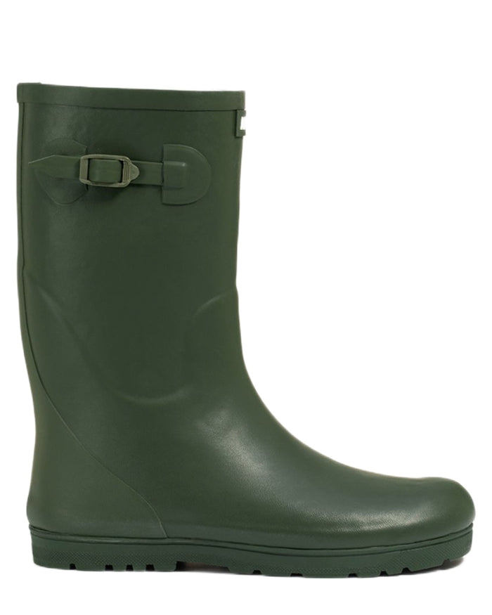 Khaki coloured Aigle Childrens Woody Pop Fur 2 Boots on white background #colour_khaki