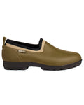 Khaki coloured Aigle Mens Lessfor Dual-Material Closed Clogs on white background #colour_khaki