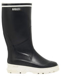 Nuit coloured Aigle Mens Navira Wellingtons on white background #colour_nuit
