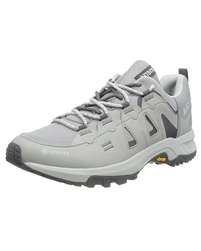 Grey coloured Aigle Mens Pariot GORE-TEX Sneakers on white background #colour_grey