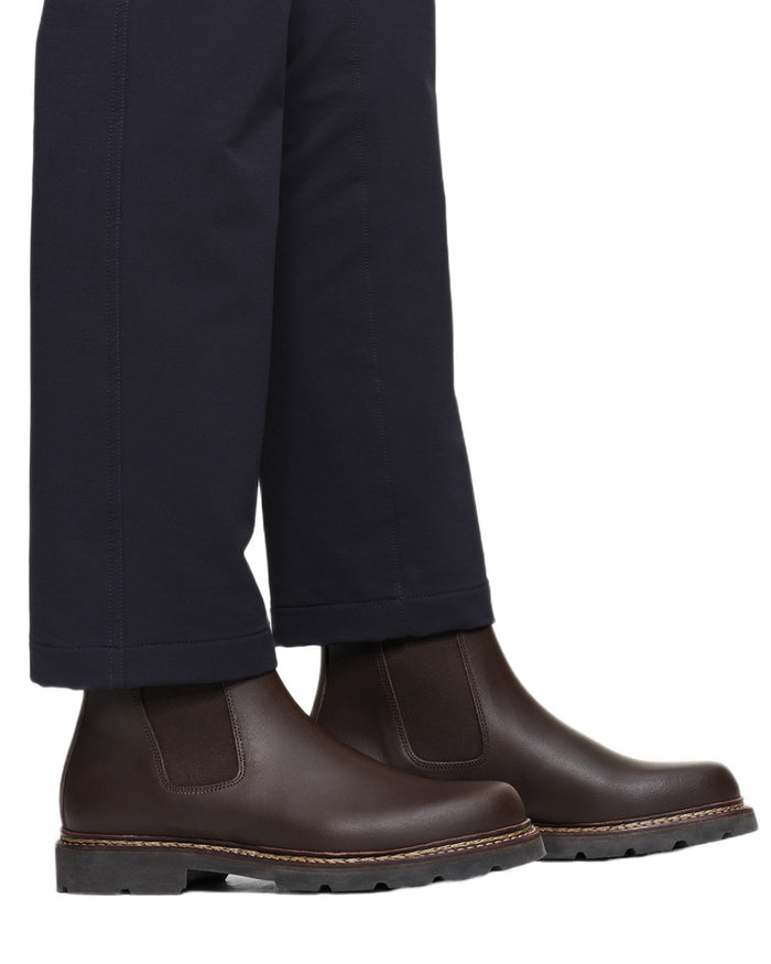 Dark Brown coloured Aigle Mens Quercy Work Boots on white background #colour_dark-brown