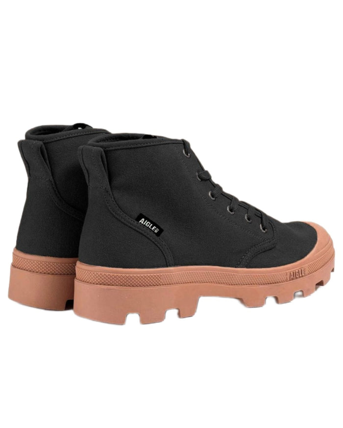 Noir coloured Aigle Mens Tenere CVS Versatile Shoes on white background #colour_noir