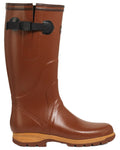 Ambre coloured Aigle Mens Terra Pro Vario Adjustable Wellingtons on white background #colour_ambre