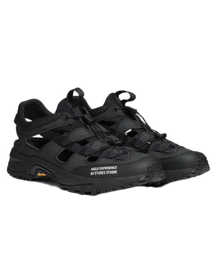 Noir coloured Aigle Pariot XP Casual Shoes on white background #colour_noir