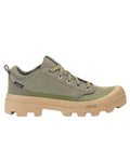 Khaki coloured Aigle Mens Iconic Walking Shoes on white background #colour_khaki