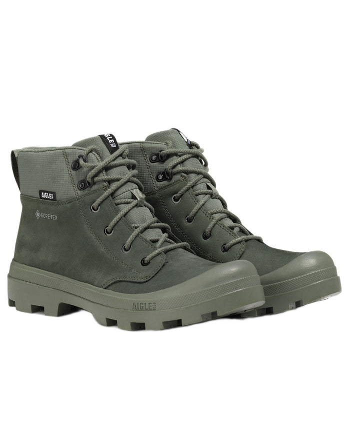 Avocat coloured Aigle Mens Tenere LTR GTX Hiking Boots on white background #colour_avocat