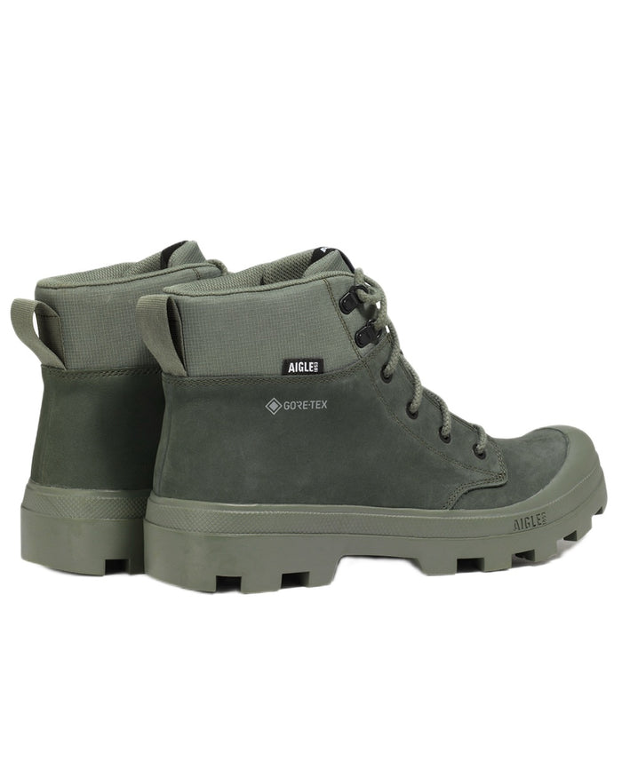 Avocat coloured Aigle Mens Tenere LTR GTX Hiking Boots on white background #colour_avocat