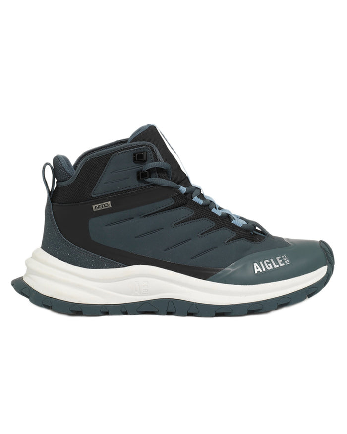 Carbone coloured Aigle Trekkix Hiking Shoes on white background #colour_carbone