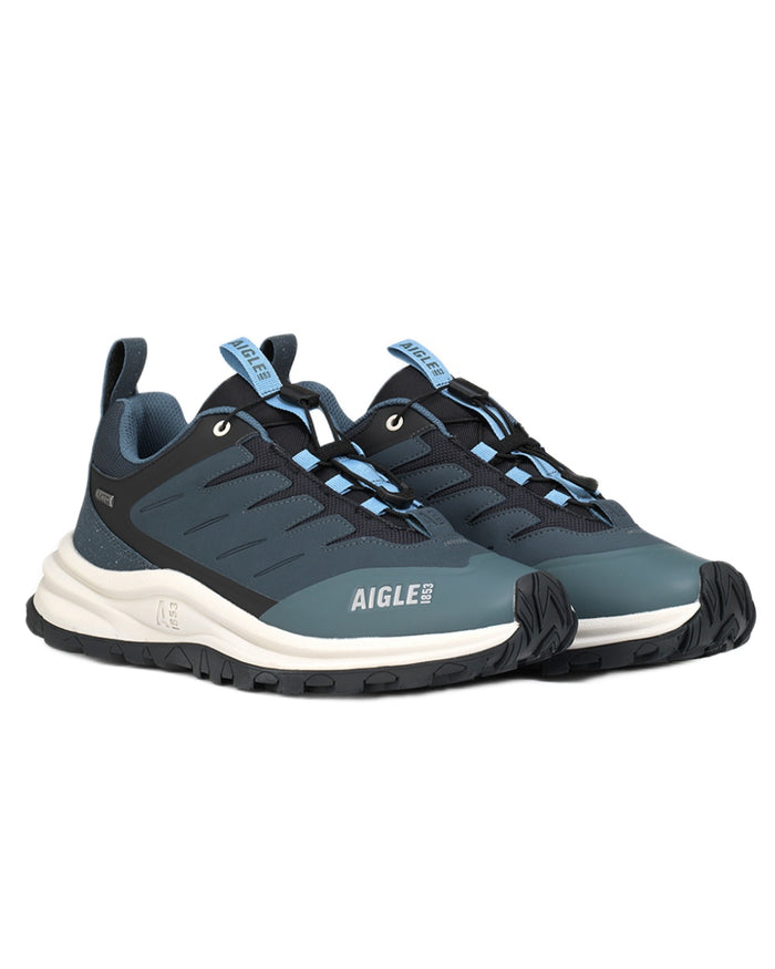 Carbone coloured Aigle Trekkix Low Rise MTD Trekking Shoes on white background #colour_carbone