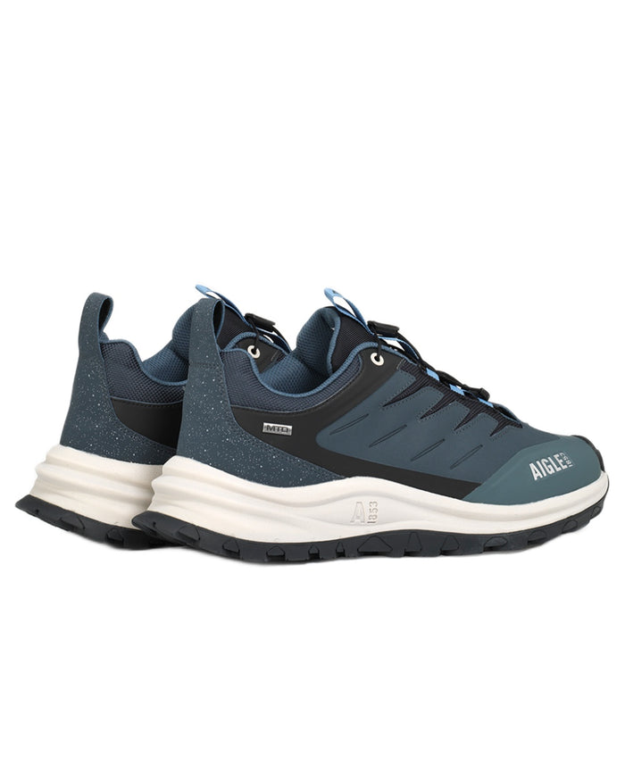 Carbone coloured Aigle Trekkix Low Rise MTD Trekking Shoes on white background #colour_carbone