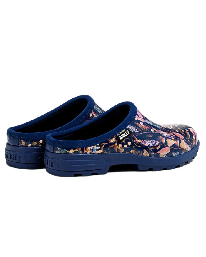 Bosquet Print coloured Aigle Womens Lessfor Printed Clogs on white background #colour_bosquet-print