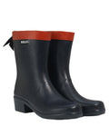 Marine coloured Aigle Womens Myrica Mid Ankle Boots on white background #colour_marine