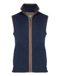 Dark Navy coloured Alan Paine Aylsham Fleece Jacket on white background #colour_dark-navy