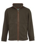 Green Coloured Alan Paine Aylsham Fleece Jacket On A White Background #colour_green