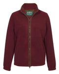 Bordeaux Coloured Alan Paine Aylsham Ladies Fleece Jacket On A White Background #colour_bordeaux