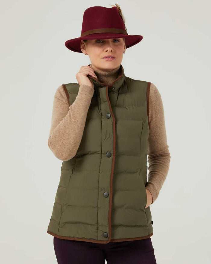 Alan Paine Calsall Ladies Gilet in Olive #colour_olive