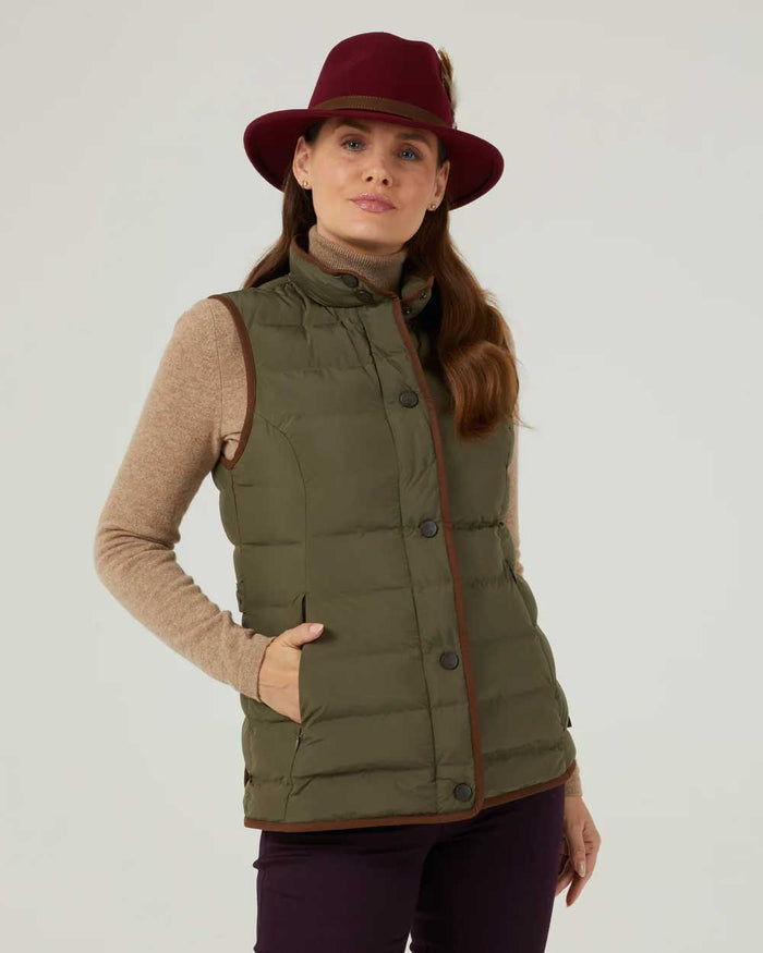Alan Paine Calsall Ladies Gilet in Olive #colour_olive