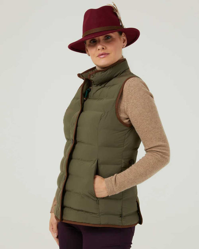Alan Paine Calsall Ladies Gilet in Olive #colour_olive