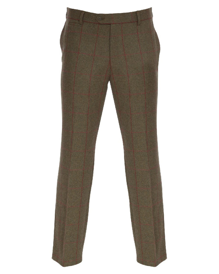 Sage coloured Alan Paine Combrook Mens Trousers on white background #colour_sage