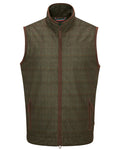 Elon coloured Alan Paine Didsmere Mens Technical Tweed Gilet on white background #colour_elon