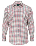 Red Check Alan Paine Ilkley Kids Tattersall Shirt on white background #colour_red-check