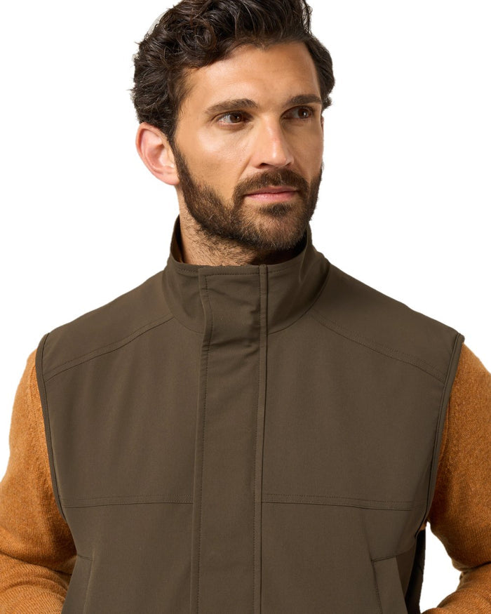 Olive coloured Alan Paine Lockwood Mens Shooting Waistcoat on white background #colour_olive