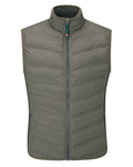 Olive Coloured Alan Paine Mens Calsall Hybrid Gilet On A White Background #colour_olive