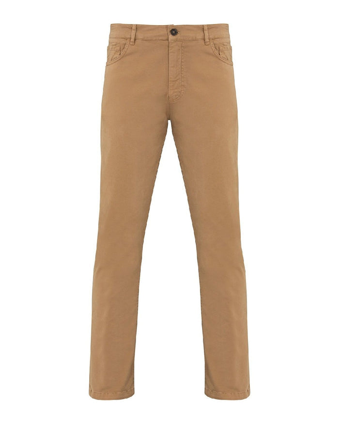 Alan Paine Mens Cheltham Chino Jeans in Sand #colour_sand