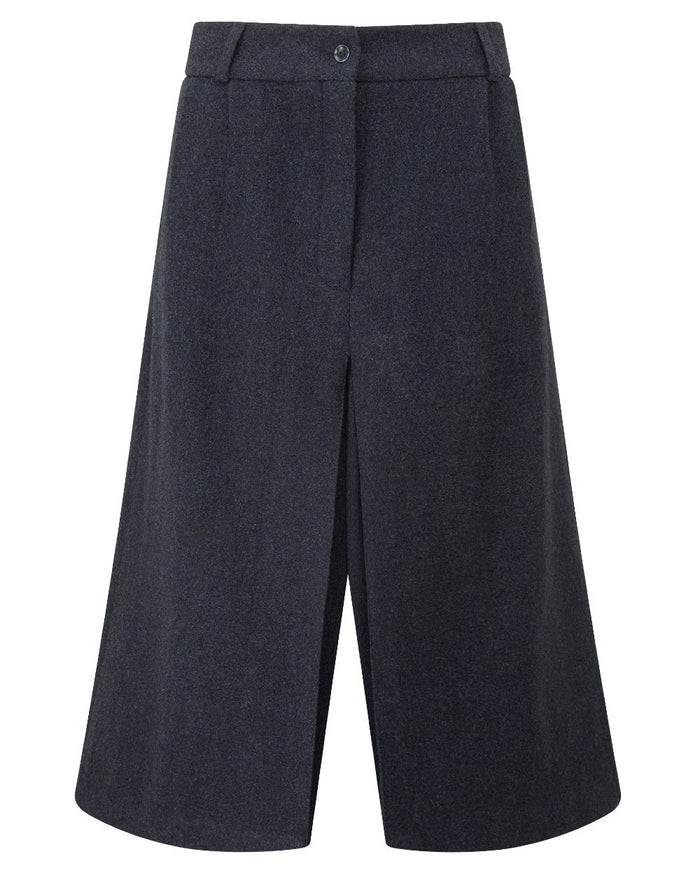 Blue coloured Alan Paine Surrey Ladies Tweed Culottes on white background #colour_blue