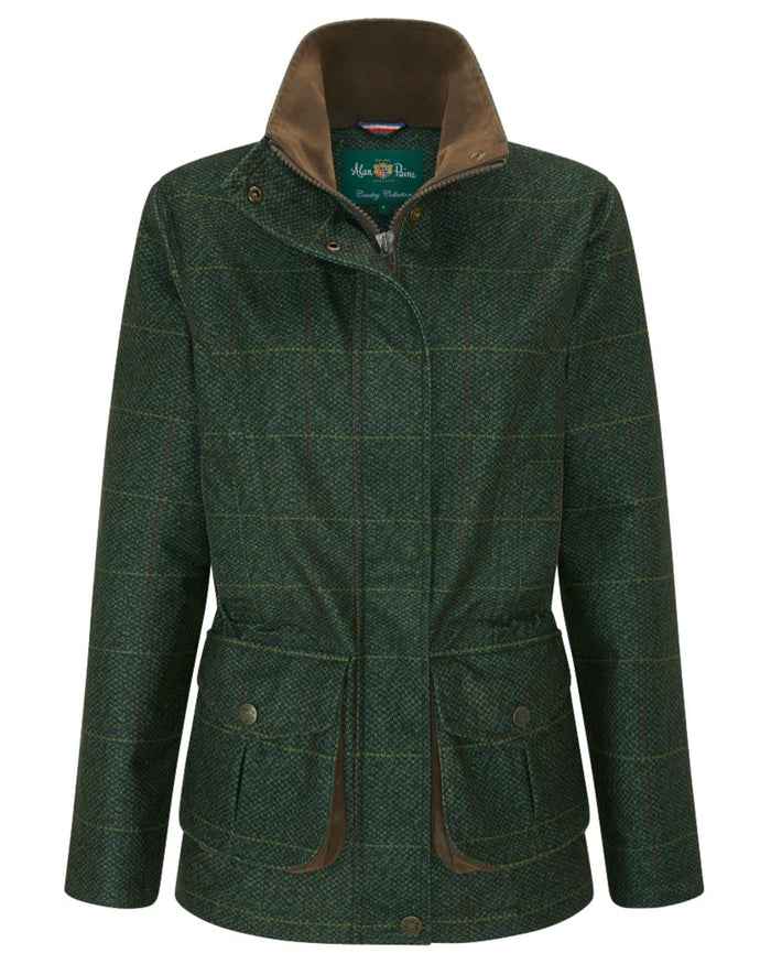 Myrtle coloured Alan Paine Womens Didsmere Coat on white background #colour_myrtle