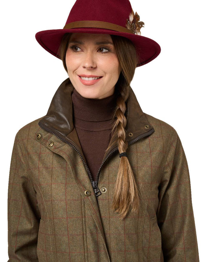 Pine coloured Alan Paine Womens Didsmere Coat on white background #colour_pine