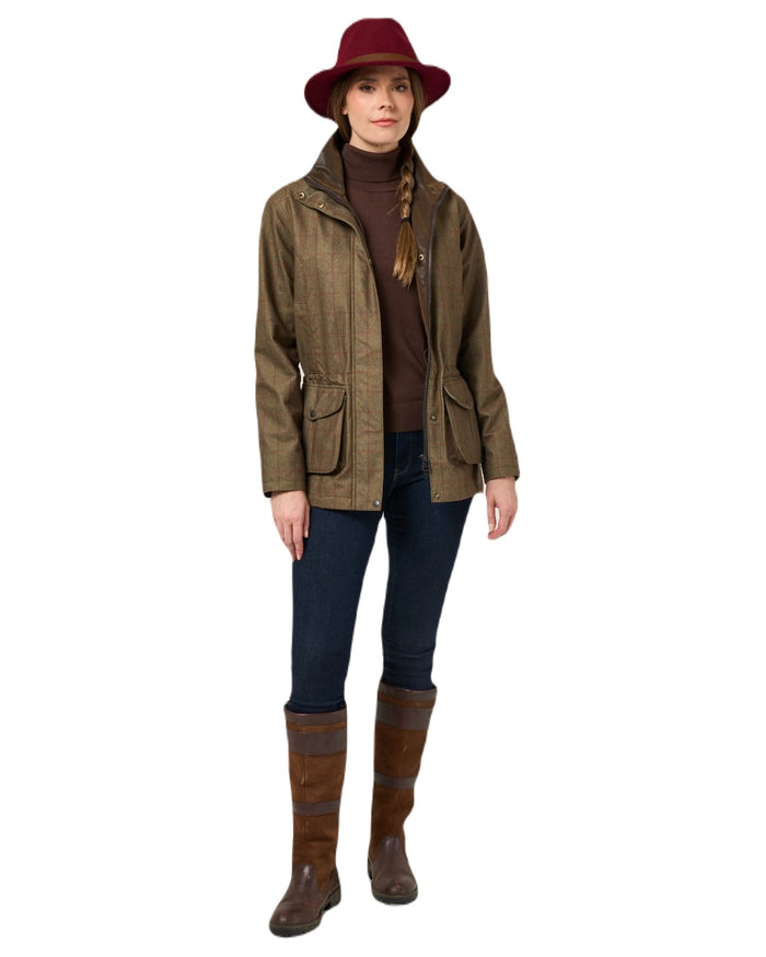 Pine coloured Alan Paine Womens Didsmere Coat on white background #colour_pine