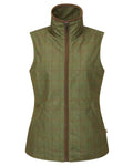 Pine coloured Alan Paine Womens Didsmere Gilet on white background #colour_pine