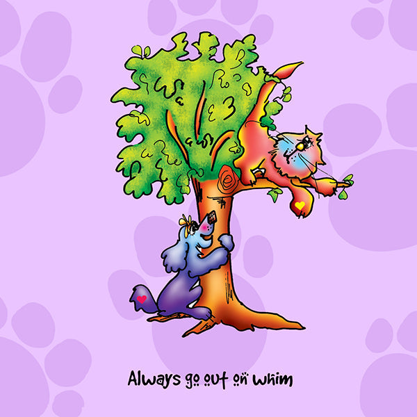 "Always go out on a whim" WHIMSHOTS CANVAS
