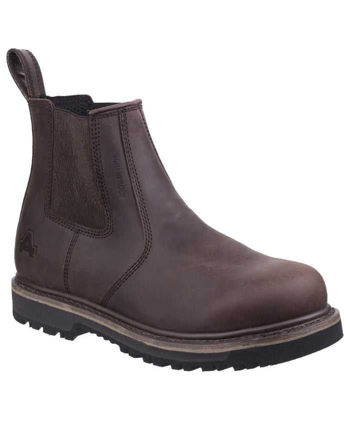 Brown Coloured Amblers Carlisle Dealer Boots on a white background #colour_brown