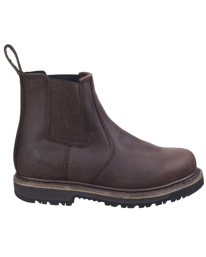 Brown Coloured Amblers Carlisle Dealer Boots on a white background #colour_brown