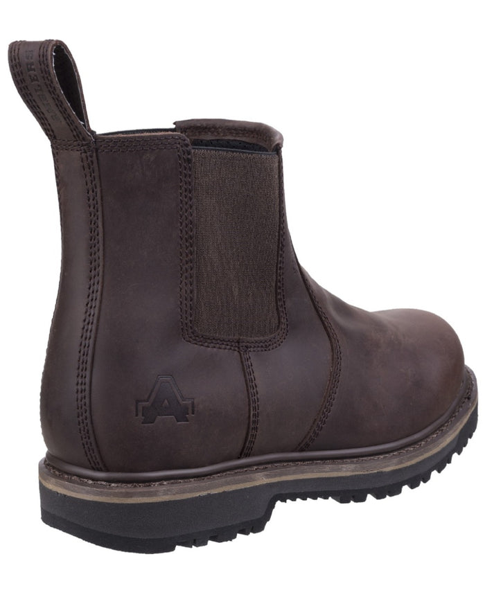 Brown Coloured Amblers Carlisle Dealer Boots on a white background #colour_brown