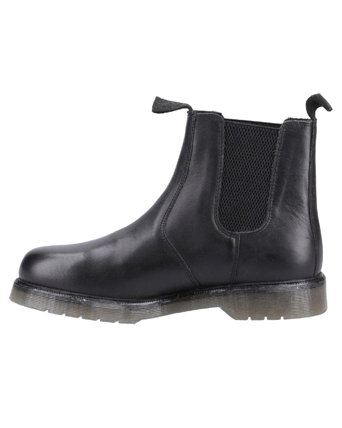 Black coloured Amblers Colchester Boots on white background #colour_black