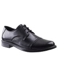 Black Coloured Amblers Mens Bristol Shoes on a white background #colour_black