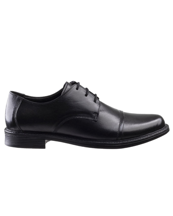 Black Coloured Amblers Mens Bristol Shoes on a white background #colour_black