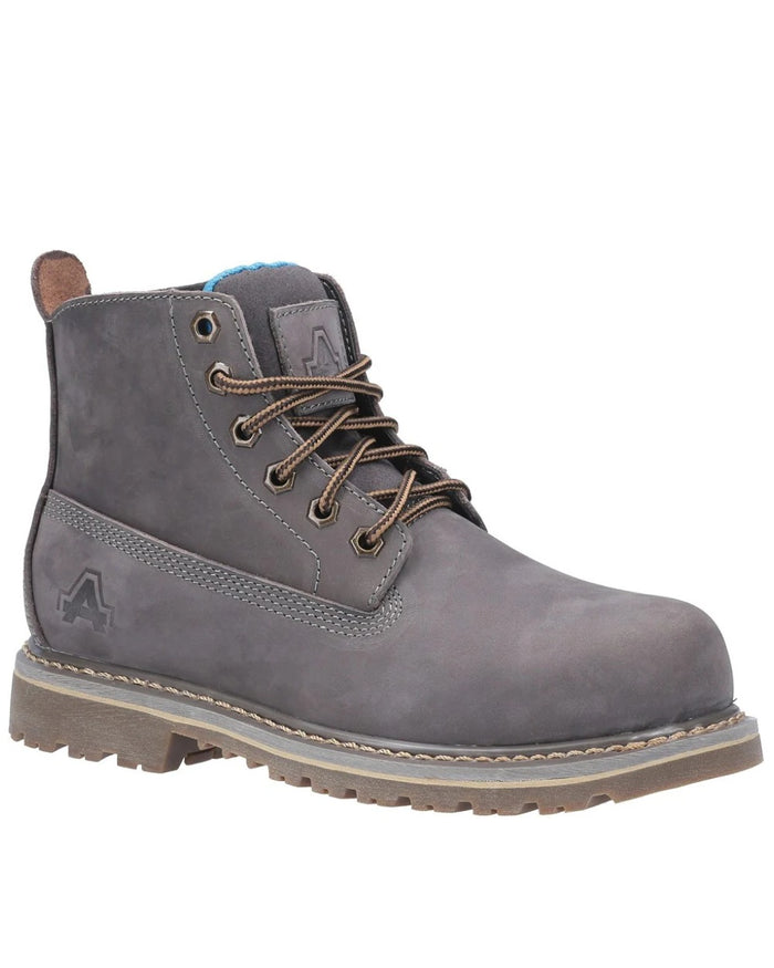 Grey Coloured Amblers Safety AS105 Mimi Safety Boots on white background #colour_grey