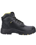 Black Coloured Amblers Safety AS303C Wrekin S3 SRC Waterproof Safety Boots on a white back ground #colour_black