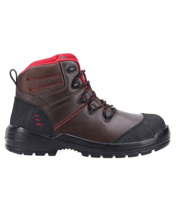 Brown coloured Amblers Safety AS308C Waterproof Safety Boots on white background #colour_brown