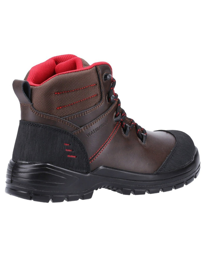 Brown coloured Amblers Safety AS308C Waterproof Safety Boots on white background #colour_brown