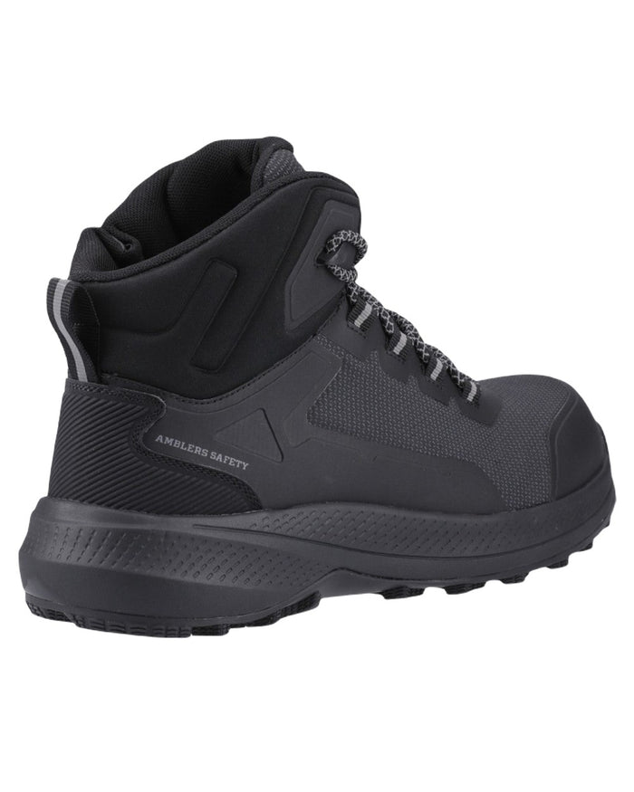 Black Coloured Amblers Safety AS321C Calderdale Waterproof S7 SR Boots on White Background
#colour_black