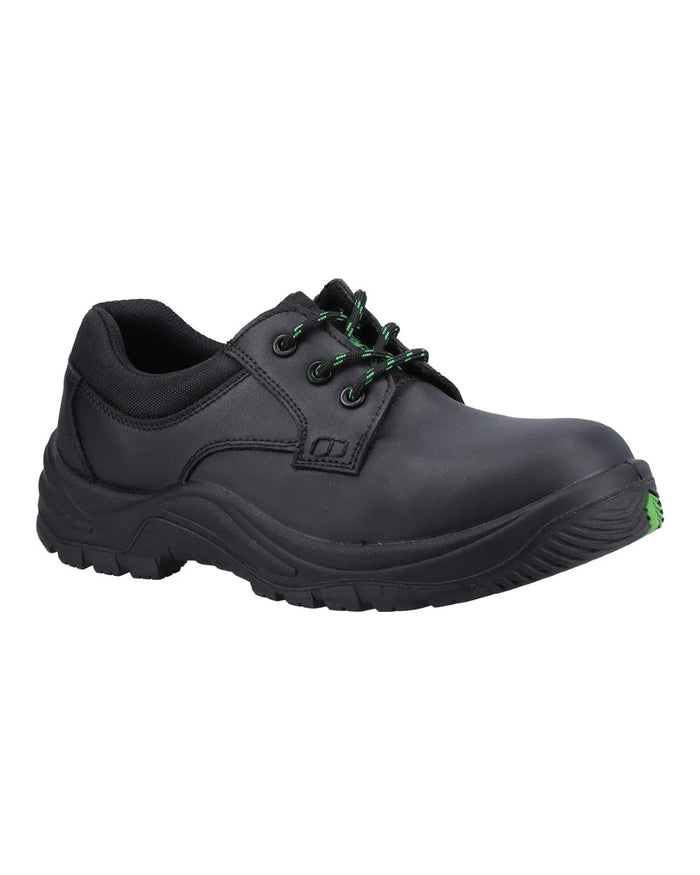 Black coloured Amblers Safety AS504 Aspen S1 SRC Safety Shoes on white background #colour_black