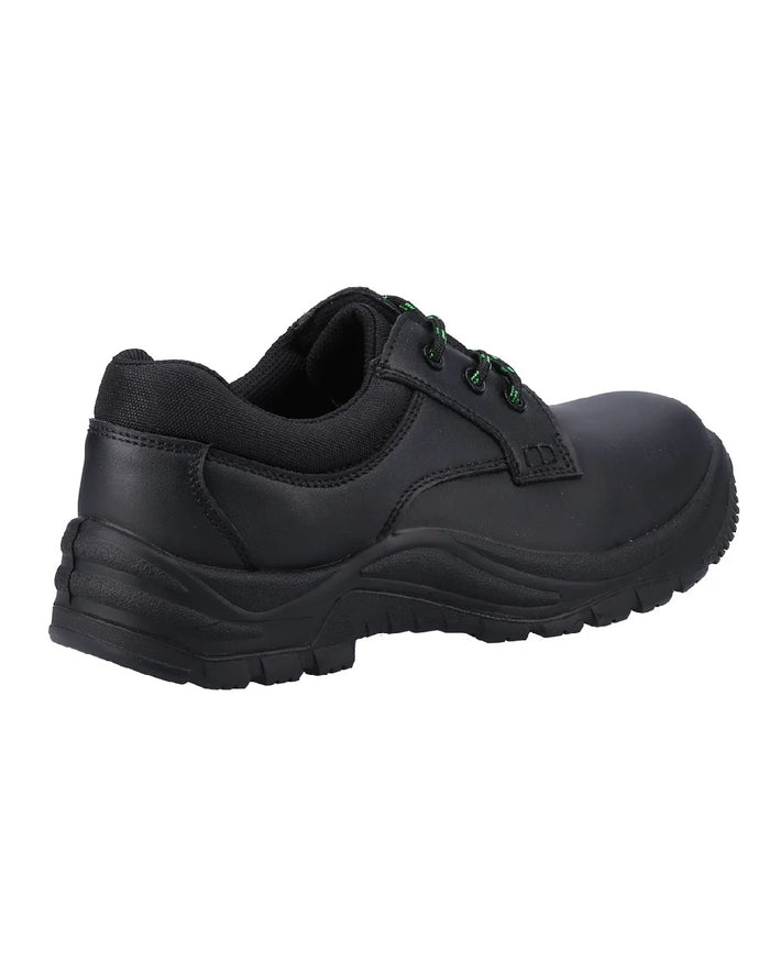 Black coloured Amblers Safety AS504 Aspen S1 SRC Safety Shoes on white background #colour_black